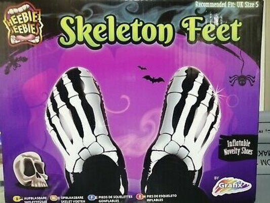 Inflatable Skeleton Feet - Halloween Dress Up Toy