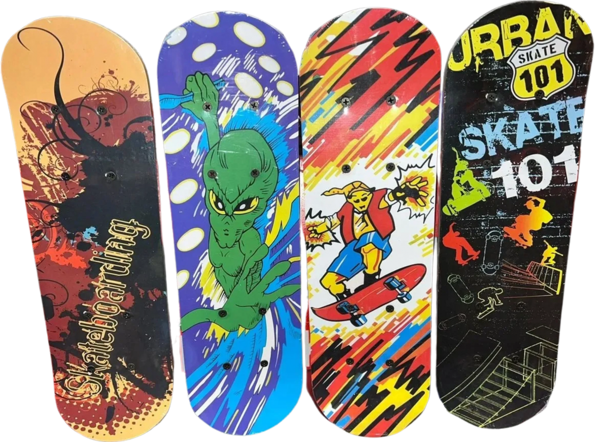 Kids Wooden Skateboard Many Designs Small Assorted 0605-4141