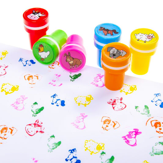 Farm Mini Ink Stampers x 6