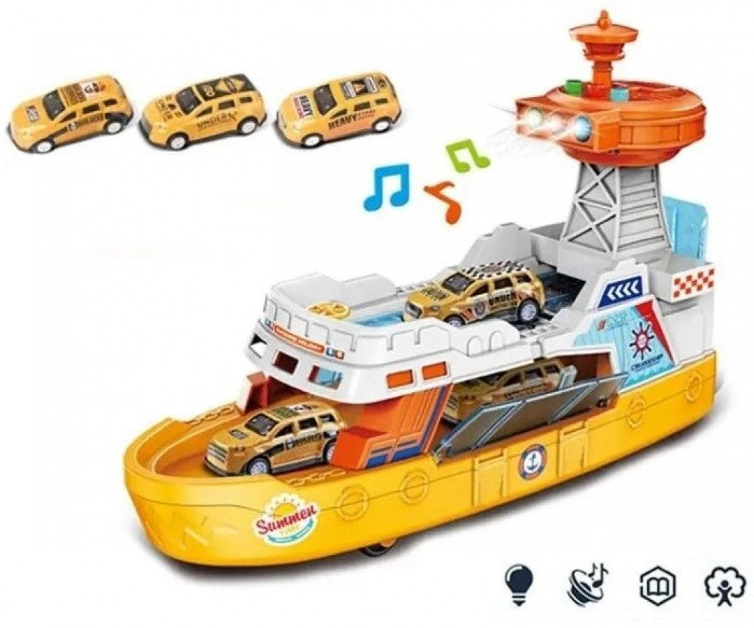 Yellow Coast Guard Boat With Lights &Amp; Sound