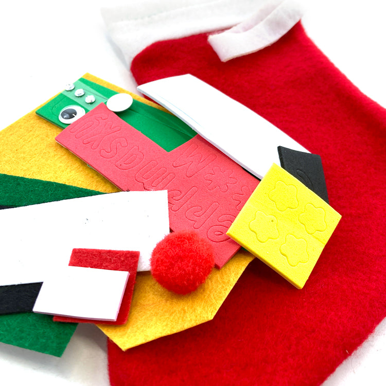 Red Felt Xmas Stocking Kit