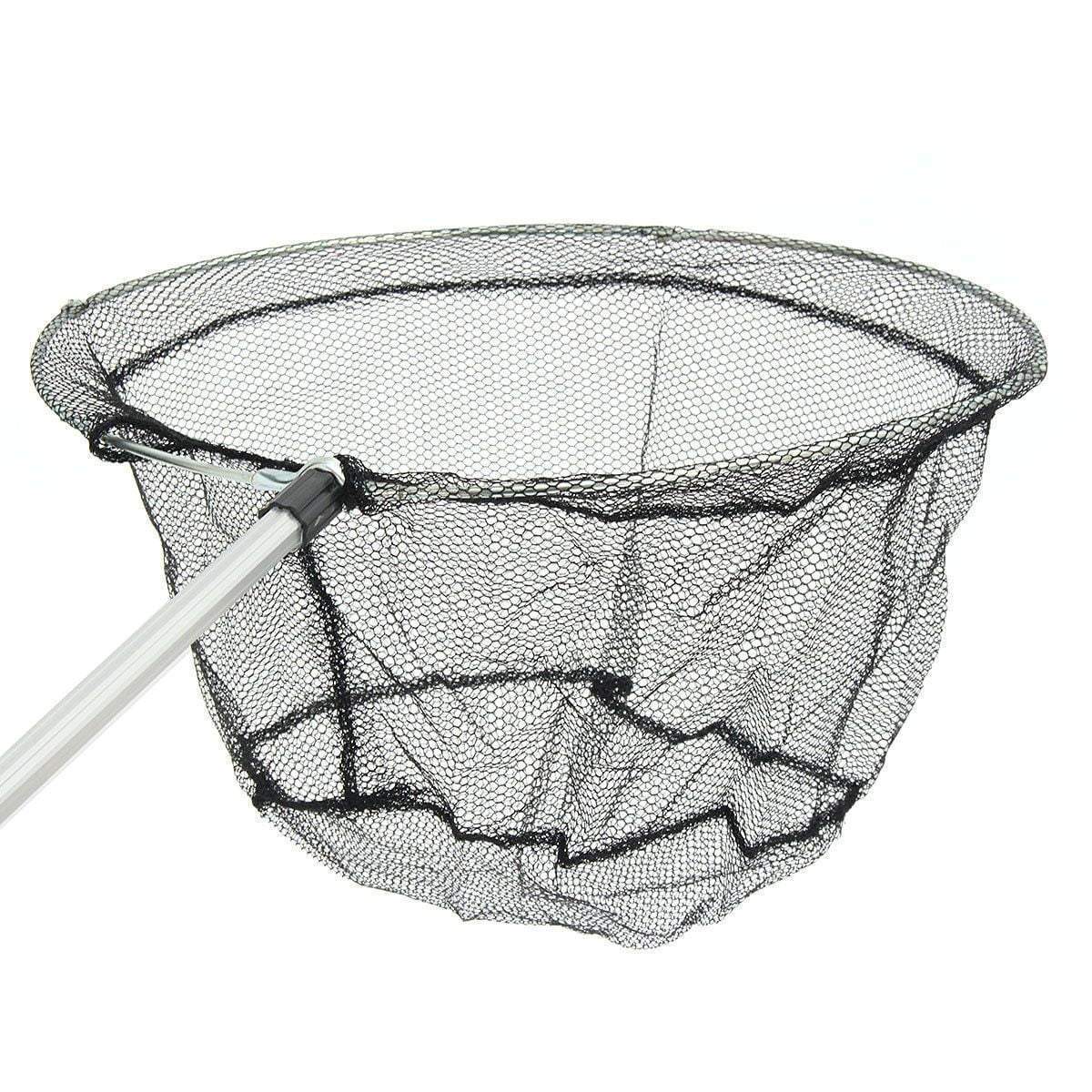 Folding E x tending Fishing Net Landing Net Pole Handle 3 Section Telescopic Mesh