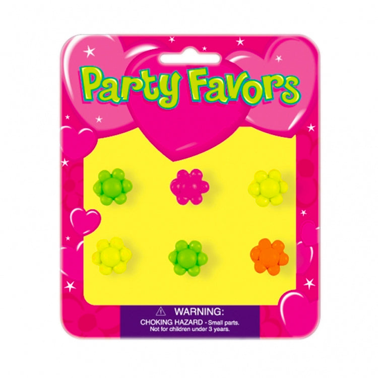 Cute Smiley Flower Rings x 6 ( ONE OFF SPECIAL )