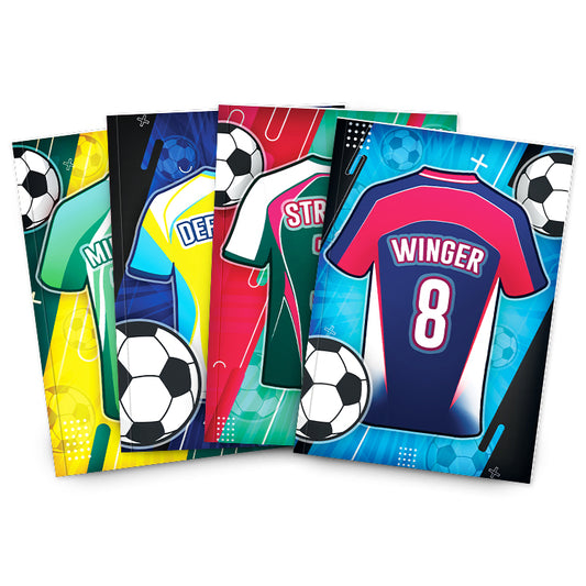 Super Football Mini Note Books x 4 ( Slightly Imperfect )
