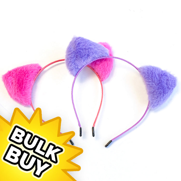 Cute Fur Ears Headbands x 12 ( BULK BUY )
