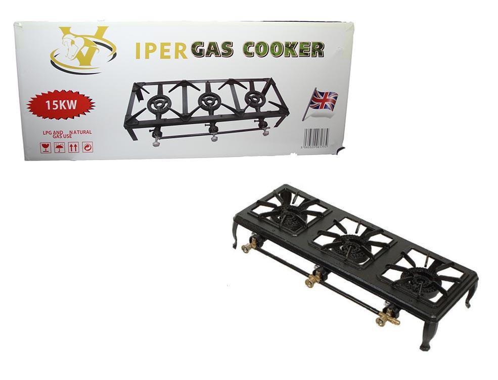 Triple Gas Burner Viper Outdoor Camping Gas Stove 15Kw (Big Parcel Rate)