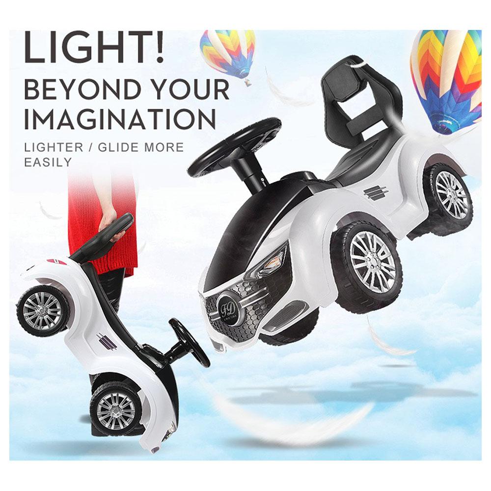 Ride On Walk on Car Stride-to-Ride - Silver With Sound & Lights