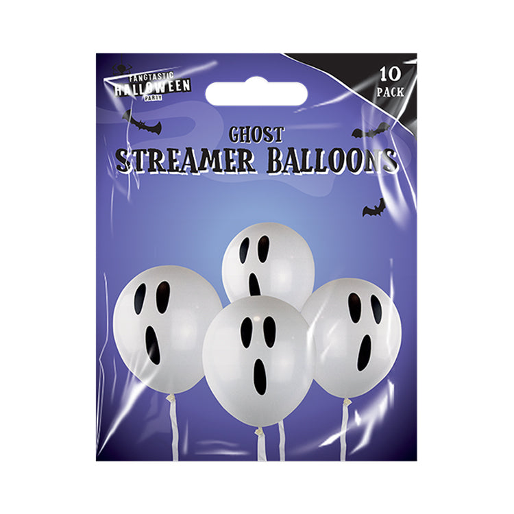 Ghost Streamer Balloons x 10