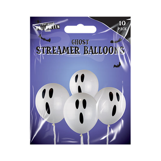 Ghost Streamer Balloons x 10