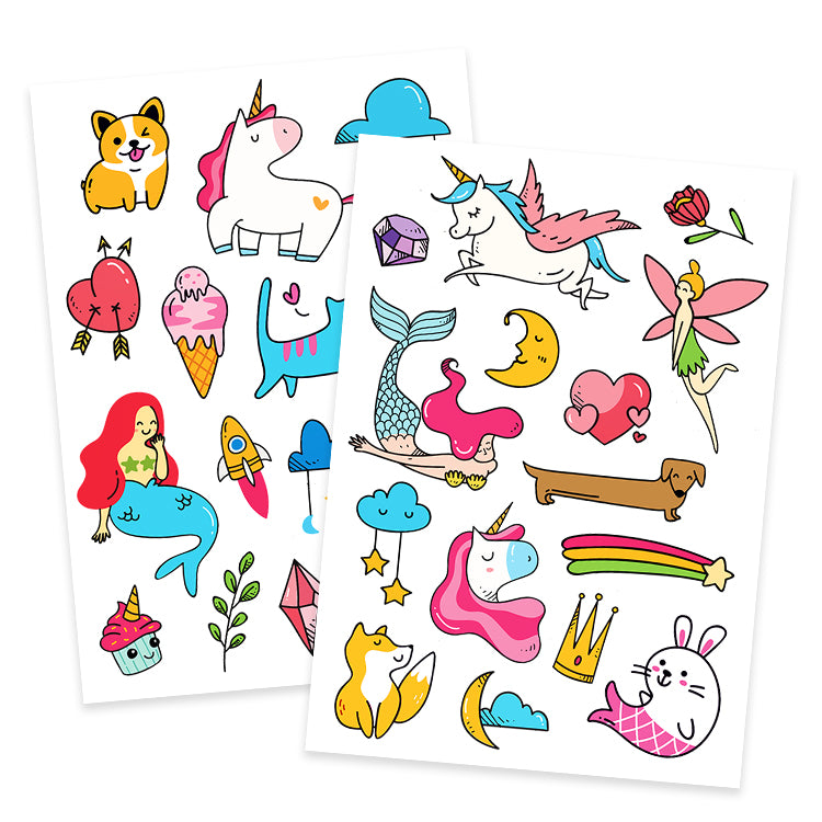 Large Boy/Girl Tattoo Sheets x 8 ( ONE OFF DEAL )