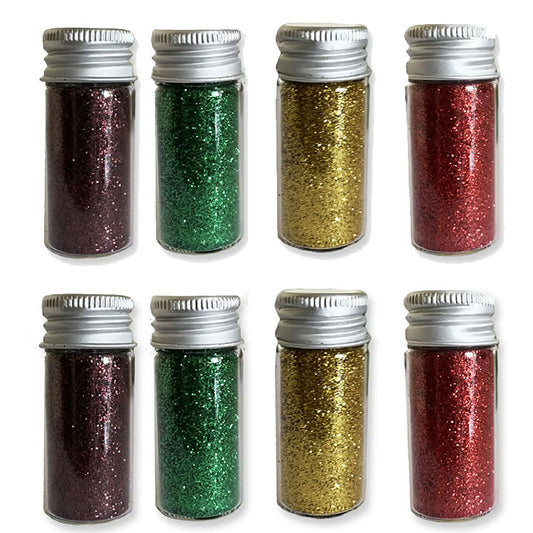 Festive Glitter Pots x 24 ( BULK BUY SPECIAL )