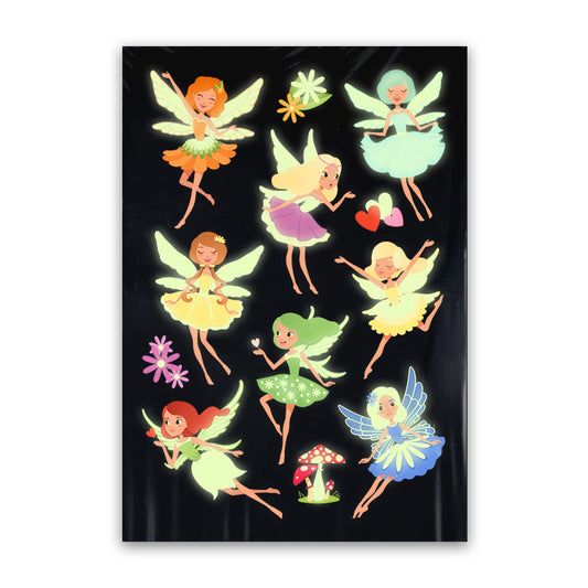 Fairies Glow in the Dark Tattoo Sheet (12 Tattoos)