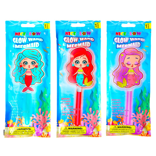 Mermaid Glow In The Dark Wands x 12 ( BULK BUY )