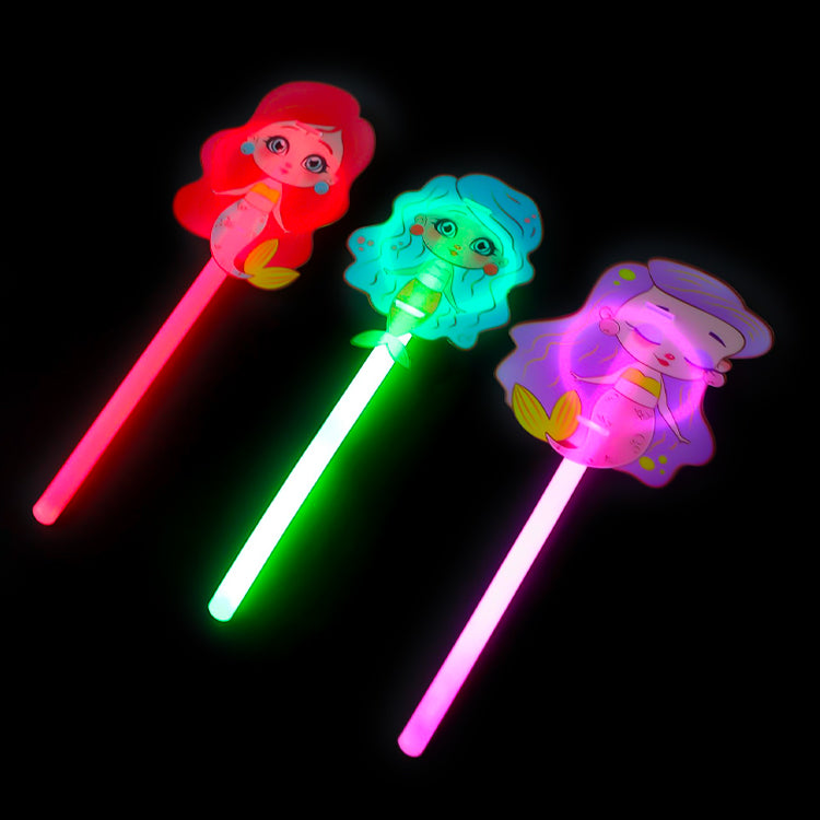 Mermaid Glow In The Dark Wands x 12 ( BULK BUY )