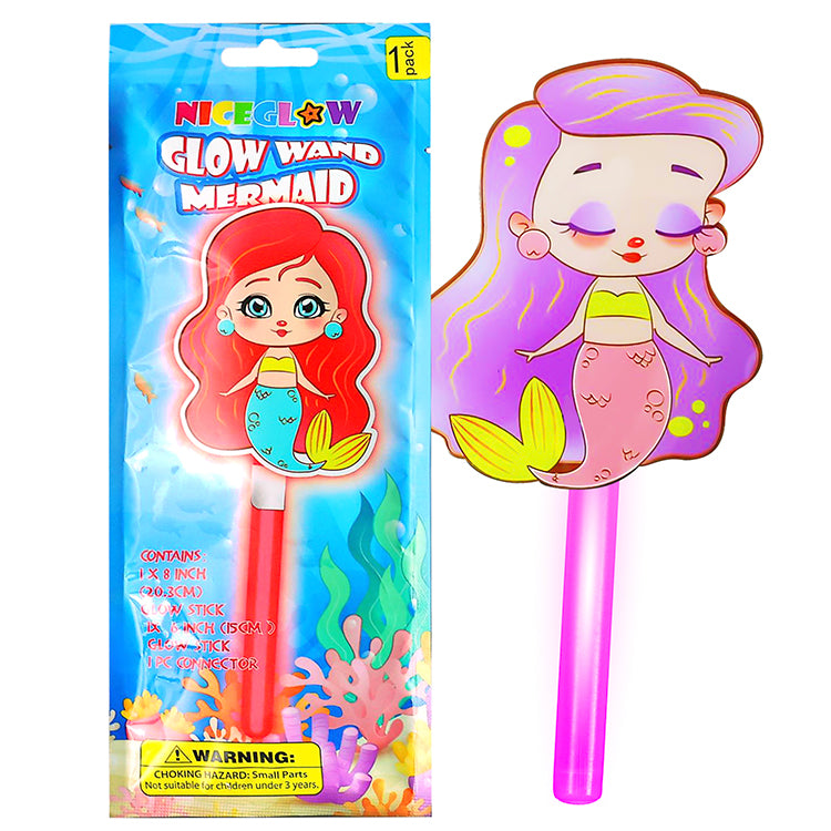 Mermaid Glow In The Dark Wands x 12 ( BULK BUY )