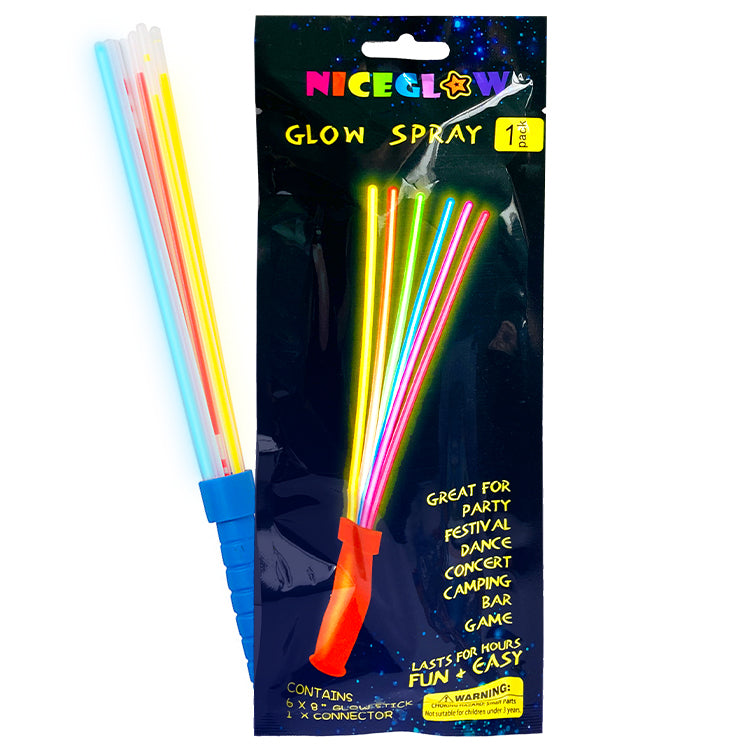 Glow In The Dark Rainbow Wands x 12 ( BULK BUY )