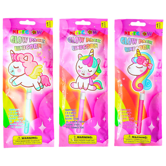 Unicorn Glow In The Dark Wands x 12 ( BULK BUY )