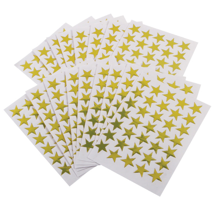 Gold Star Sticker Sheets x 10 ( 350 Stars )