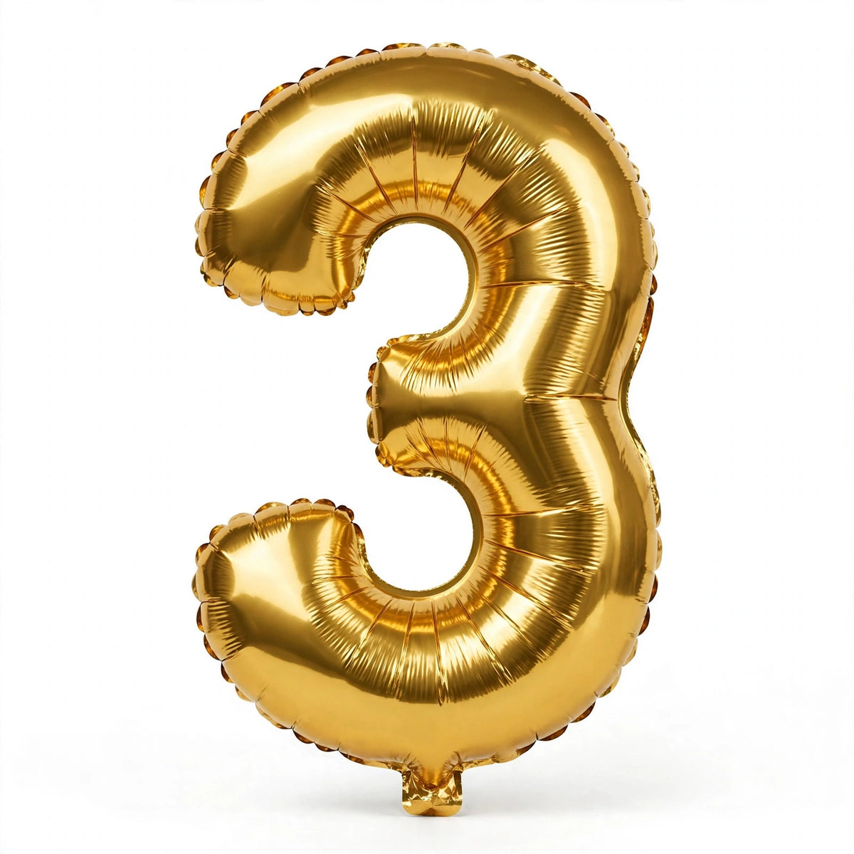 Foil Birthday Foil Balloons Numbers (0-9) 3 Colours - Gold, White, Rose Gold