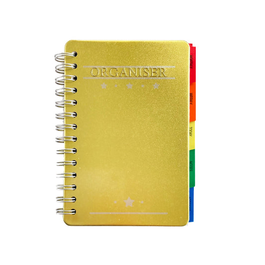 Gold Tin Note Book/Organiser