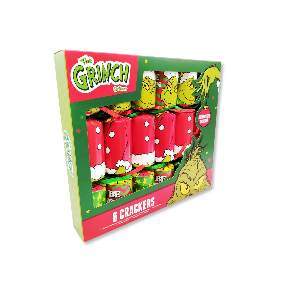 The Grinch Christmas Crackers 12" - 6 Pack