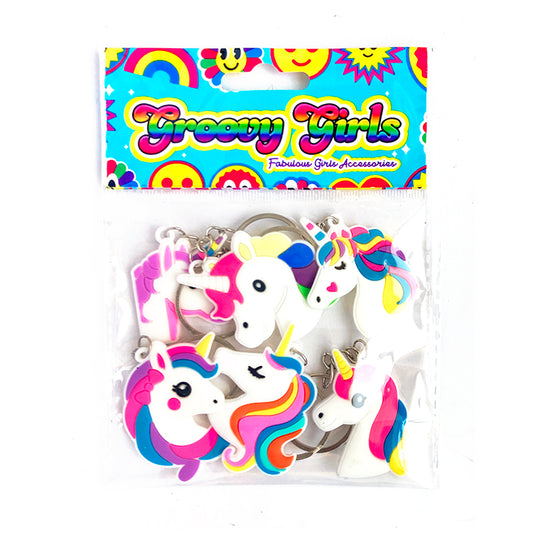 Chunky Unicorn Keychains x 6