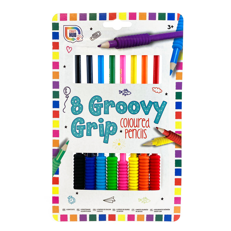 Groovy Grip Colouring Pencils x 8