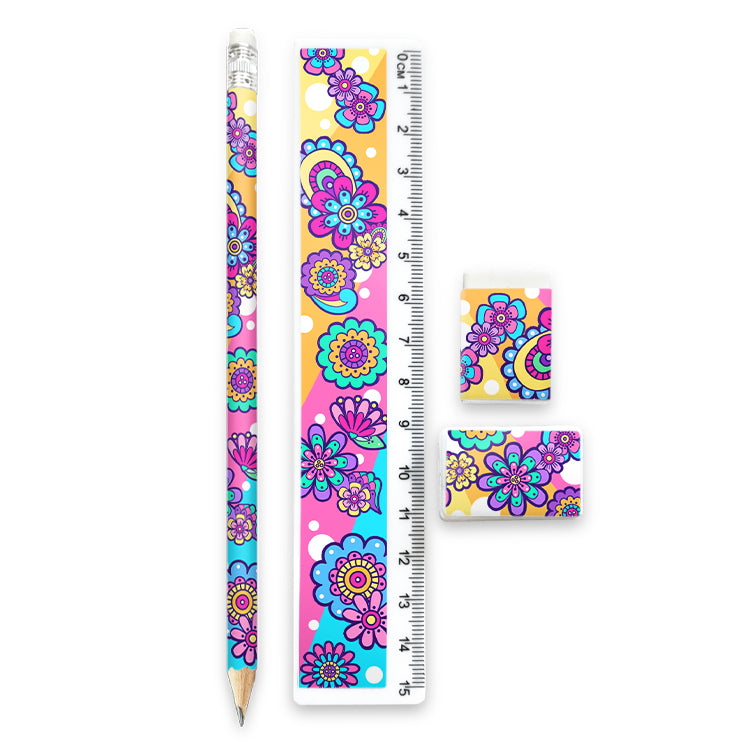 Groovy Flowers Stationery Set