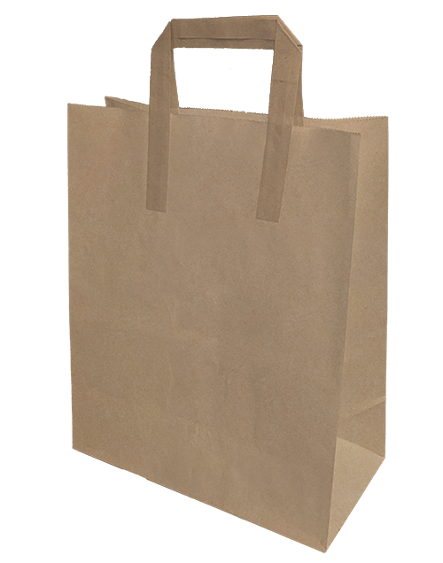 250 Pieces Brown SOS Paper Carrier Bag Large External Handles 375 x 270 x 330 mm 35188
