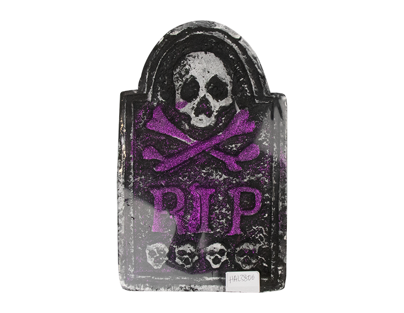 Spooky Tombstone Decoration Purple