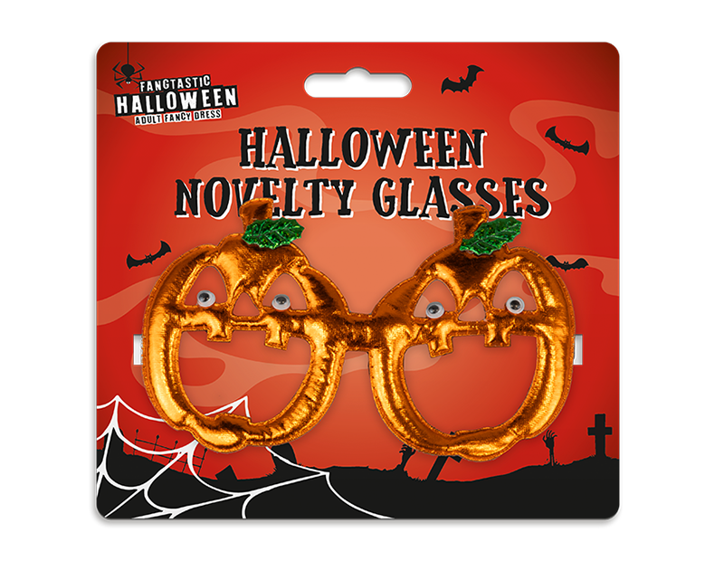 Halloween Petrifying Pumpkin Novelty Glasses