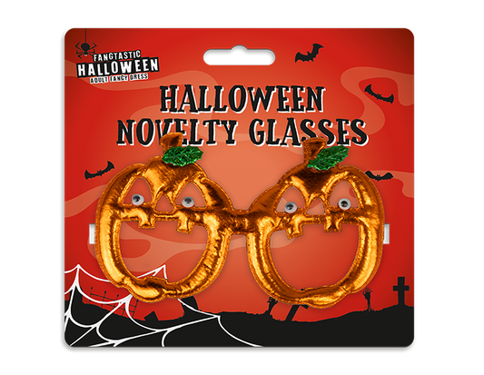 Halloween Petrifying Pumpkin Novelty Glasses