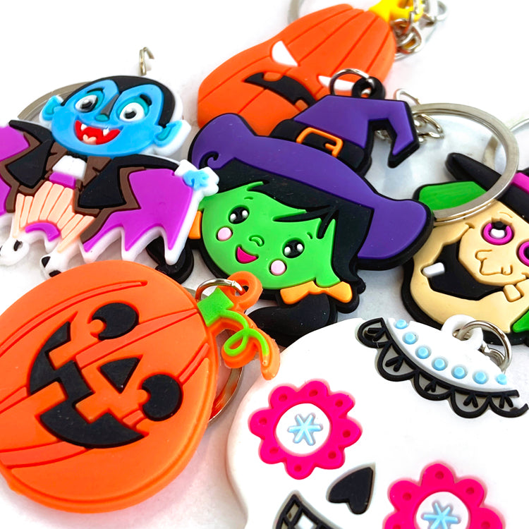 Halloween Chunky 3D Keyrings x 6