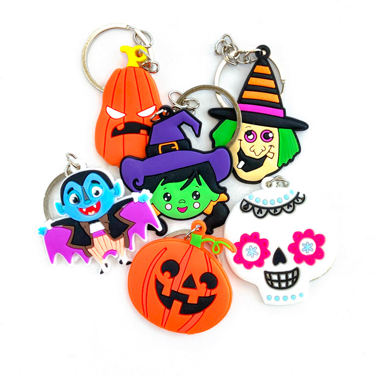 Halloween Chunky 3D Keyrings x 6
