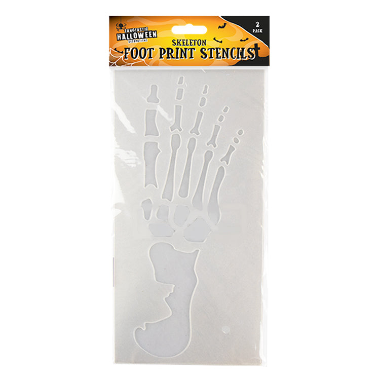 Large Skeleton Foot Print Stencils x 2