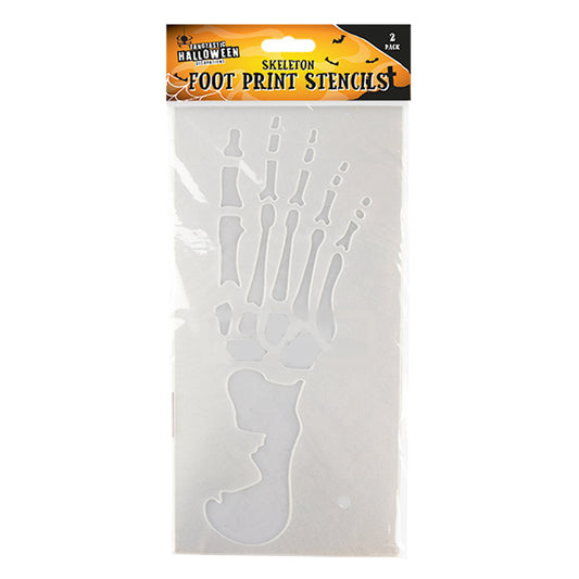 Large Skeleton Foot Print Stencils x 2