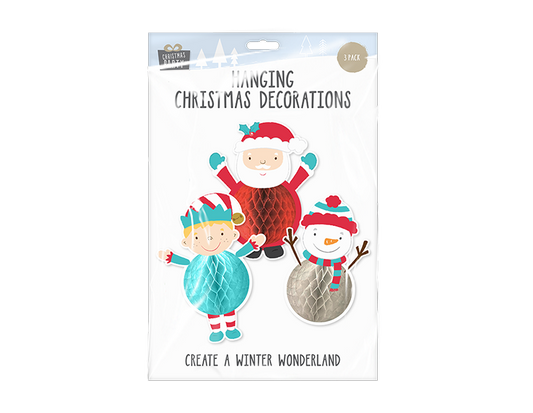 Mega Christmas Honeycomb Decoration Set ( 3pcs )