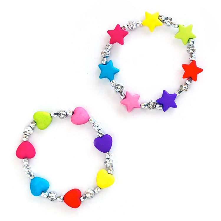 Heart/Star Fashion Bracelets x 4 ( ONE OFF SPECIAL )