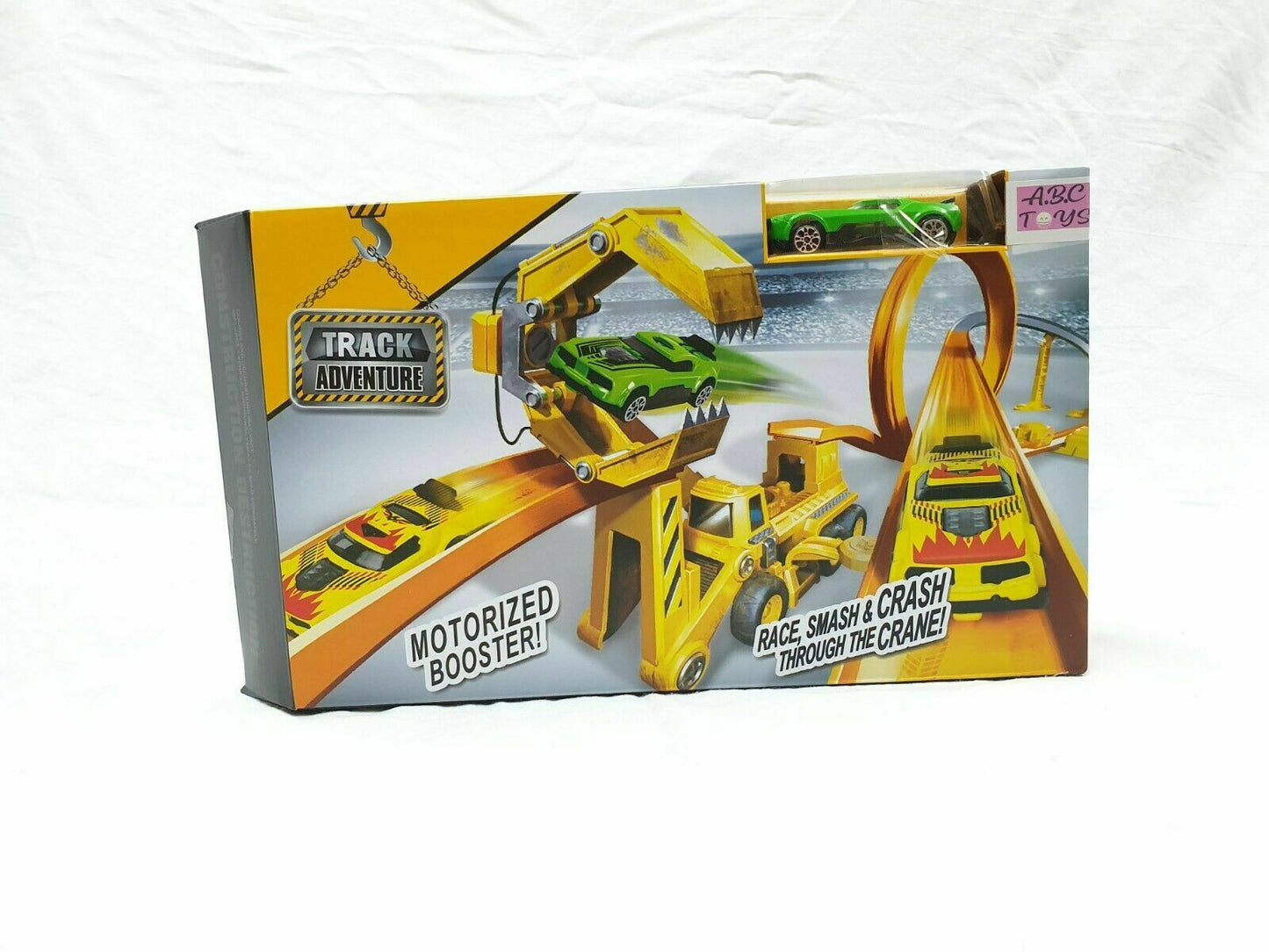 Construction Destruction Adventure Flexible Track Car Racing PlaySet