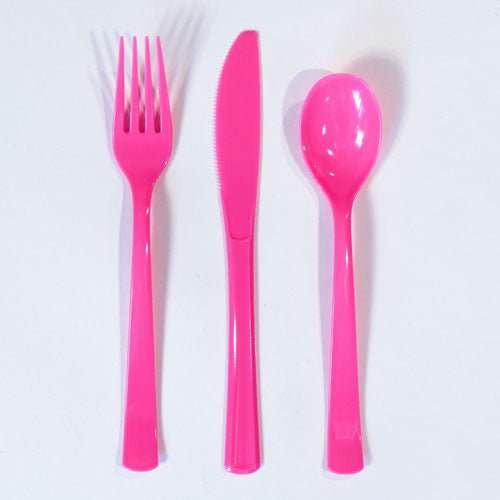 Disposable Plastic Cutlery Set Assorted Colours