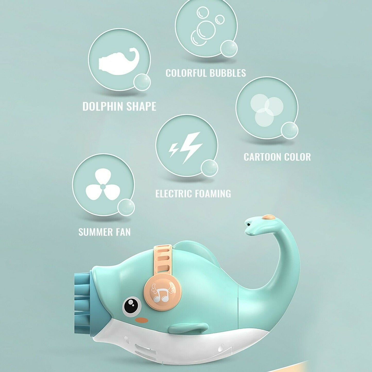 Bubble Dolphin Machine Maker Gun Blower Toy