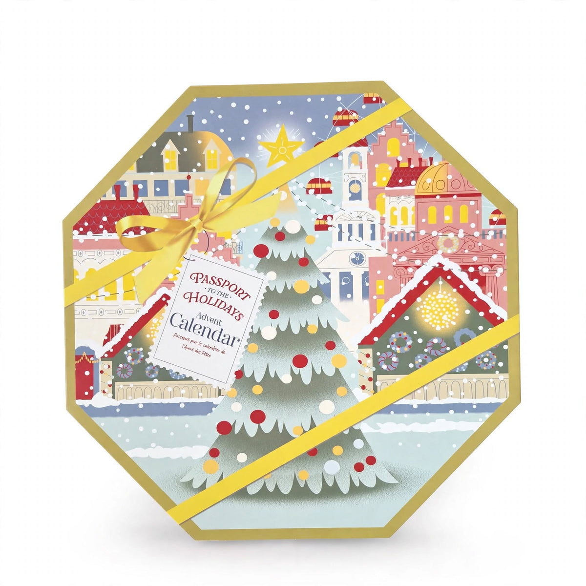 Yankee Candle Advent Calendar Wreath includes 24 Tea Lights & 1 Tea Light Holder - Passport to the Holidays Edition