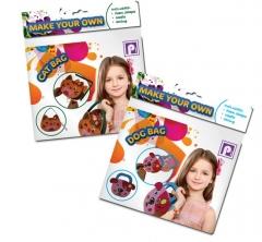 Kids Make Your Own Bag Full Kit Party Bags Assorted Designs P2543
