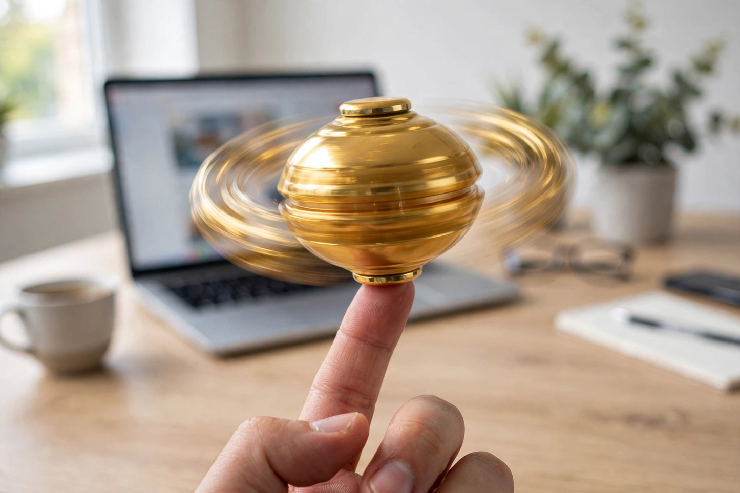 LIMITED EDITION GOLD VIRAL Gyro Finger Fidget Spinner