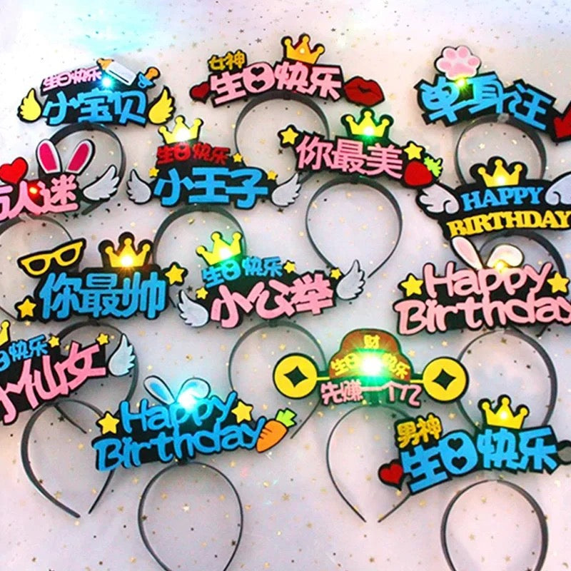 Light Up Happy Birthday Headband