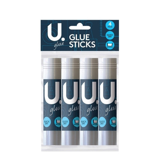 4 Pack Glue Sticks Quick Dry Art and Crafts Washable Glue Sticks P2430