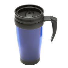 SQ Professional Car Coffee Tea Travel Mug with Handle 450ml Assorted Colours 0045 / 9995 A
