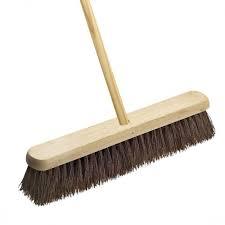 30" Hard Bassine Garden Wooden Broom Brush Sk28384 (Big Parcel Rate)