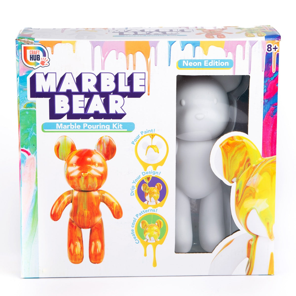 Marble Bear Paint Pouring Kit - Neon