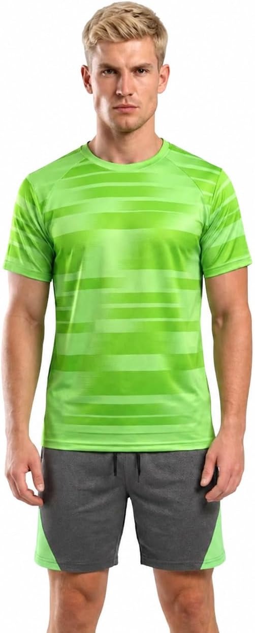 Mens Activewear T-Shirt and Shorts Set - Casual Two Piece Summer Co-Ord Outfit Gym Sportswear Activewear Lightweight Breathable Holiday Summer Set